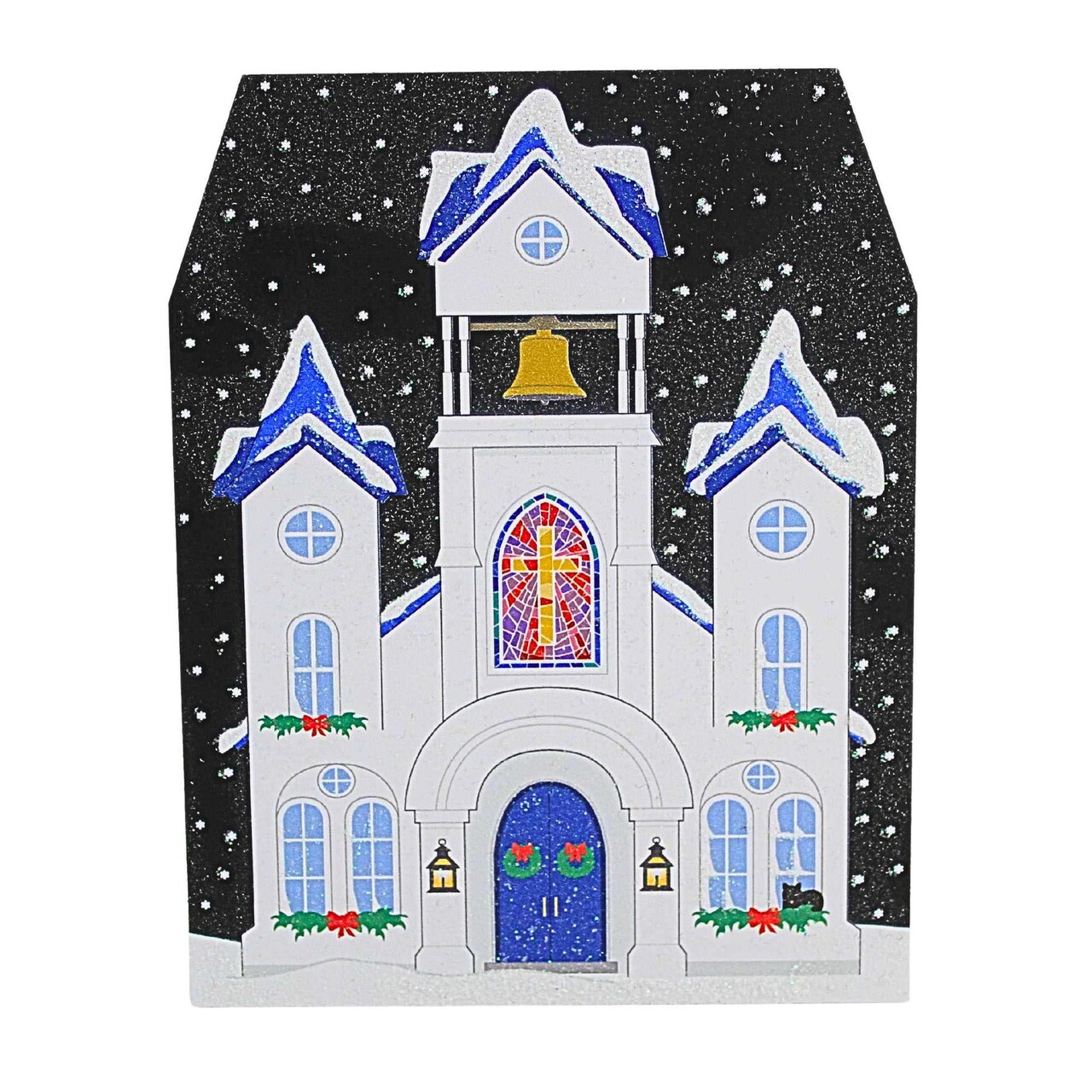 Cat's Meow Village 5.25 In True North Church Christmas Christmas Village , Lightweight Christmas Decor 2025 North Pole Series